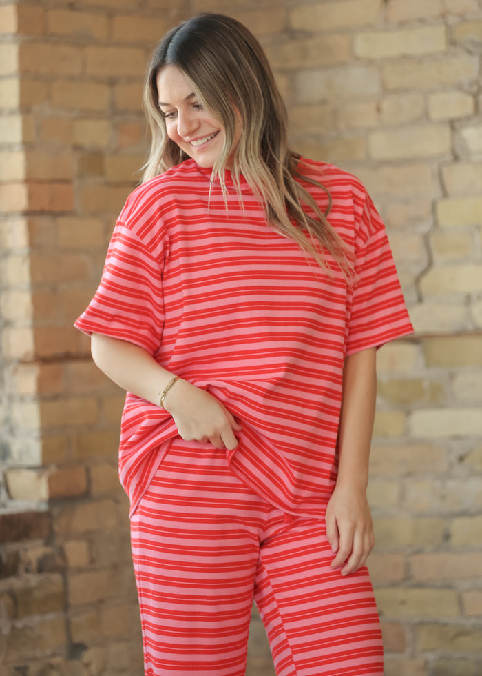 Things Between® Double Stripe Oversize Tee FF Tops