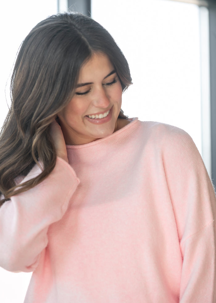 Things Between® Oversized Baby Pink Piper Pullover - FINAL SALE FF Tops