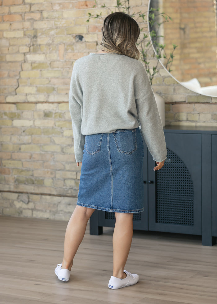 Things Between® Oversized Gray Piper Pullover - FINAL SALE FF Tops