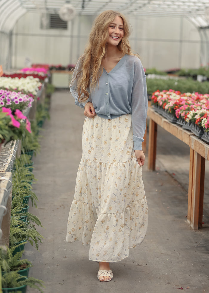 Tiered Boho Maxi Skirt FF Skirts