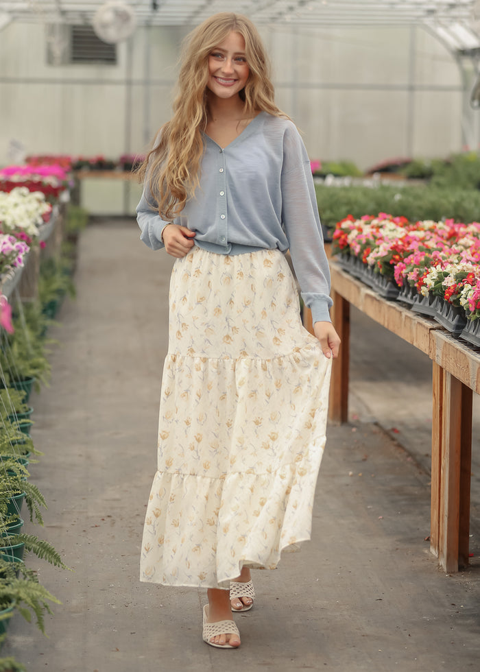 Tiered Boho Maxi Skirt FF Skirts