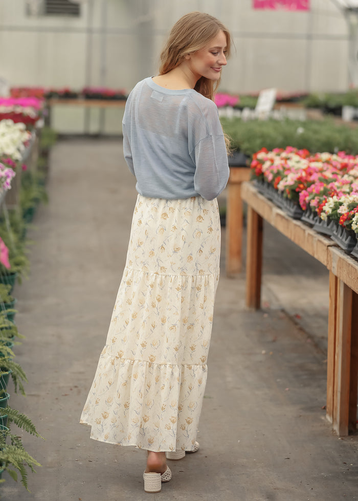 Tiered Boho Maxi Skirt FF Skirts