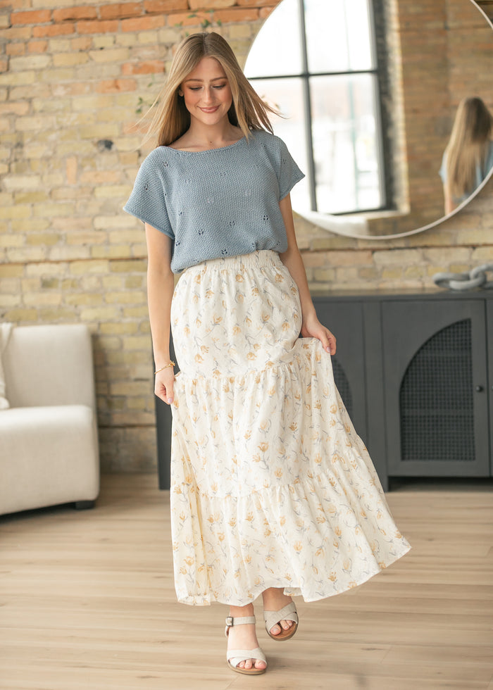 Tiered Boho Maxi Skirt FF Skirts