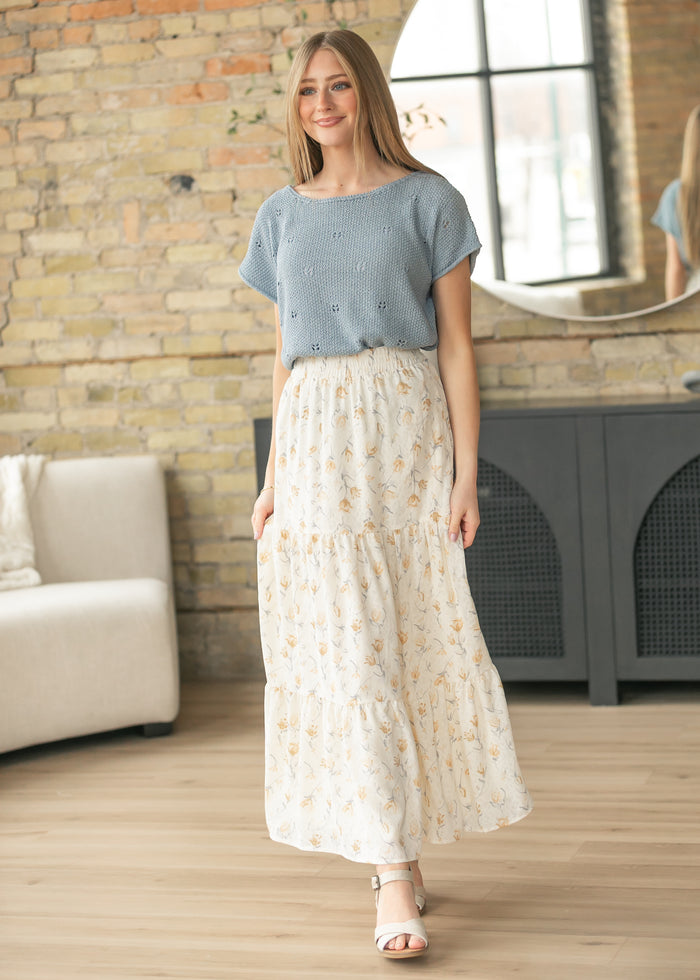 Tiered Boho Maxi Skirt FF Skirts