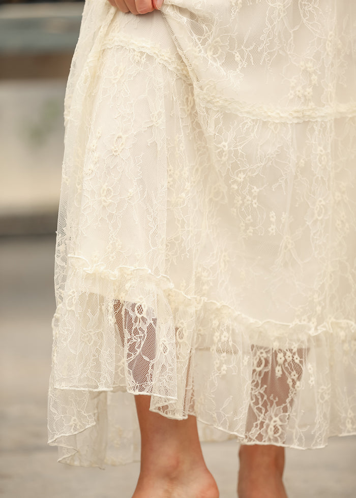 Tiered Lace Midi Skirt FF Skirts