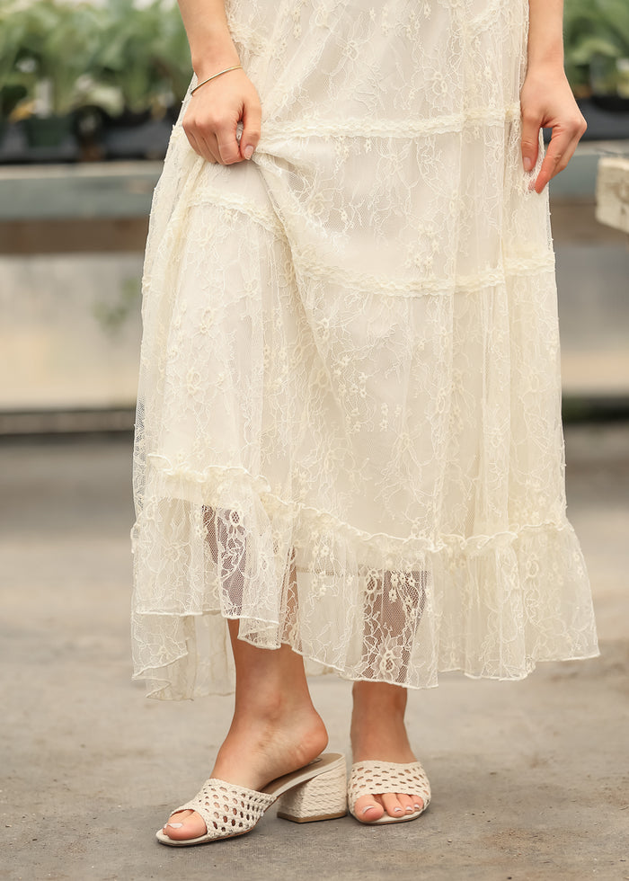 Tiered Lace Midi Skirt FF Skirts
