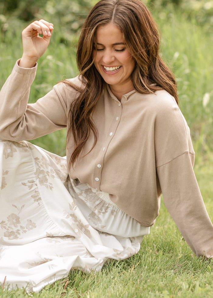 Toby Button Front Cardigan FF Layering Essentials
