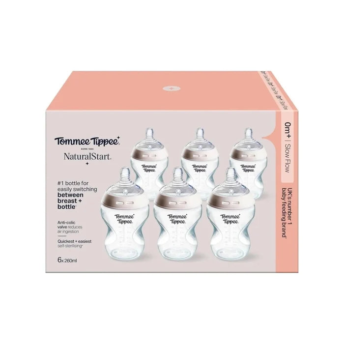 Tommee Tippee Closer to Nature Baby Bottle 260ml Pack of 6 - ebebek