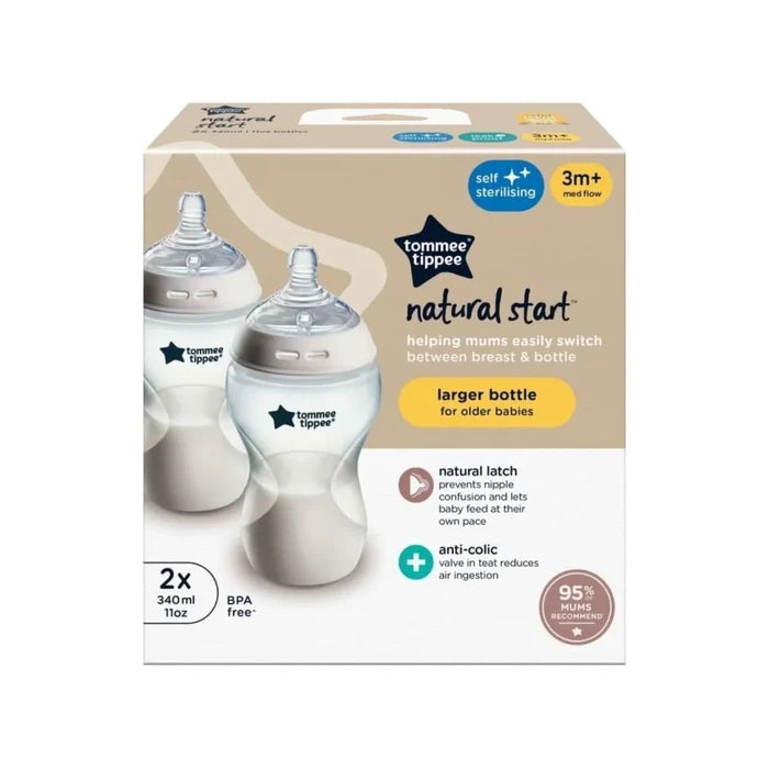 Tommee Tippee Closer to Nature Baby Bottles 340ml Pack of 2 - ebebek