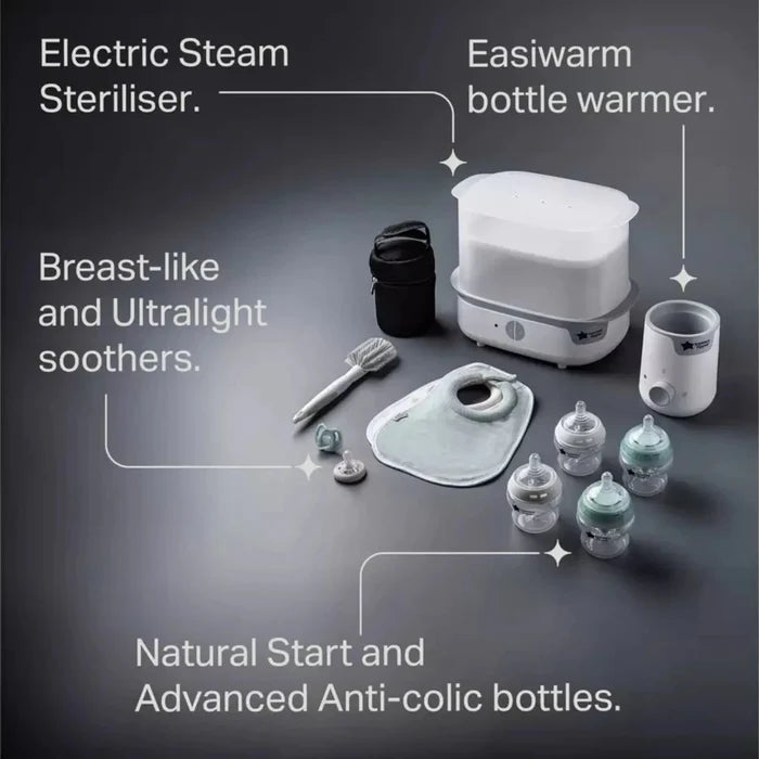 Tommee Tippee Complete Feeding Set with Electric Steam Steriliser - White - ebebek