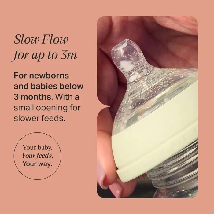 Tommee Tippee Natural Start Baby Bottle Slow Flow Teats 0+ months Pack of 2 - ebebek