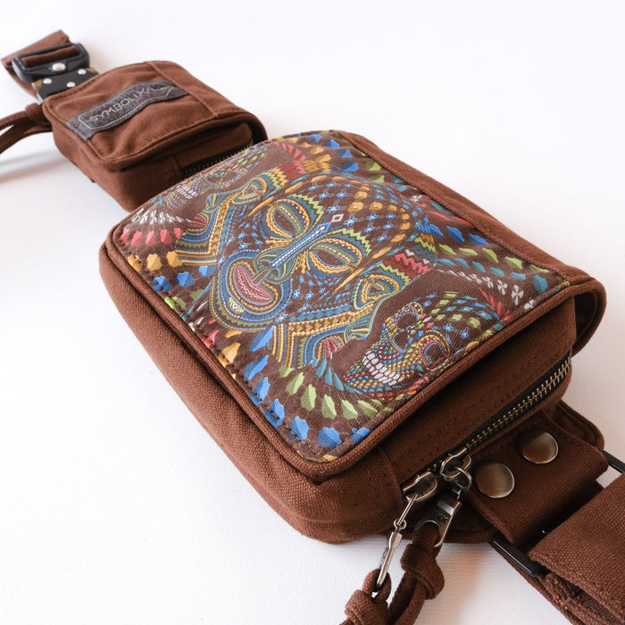 Trinfinity Belt Bag - Geometric three-face trinity design with infinite loops by Symbolika
