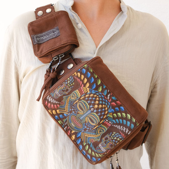 Trinfinity Belt Bag — Geometric Infinity Art Belt Bag - Detail Close-Up by Symbolika