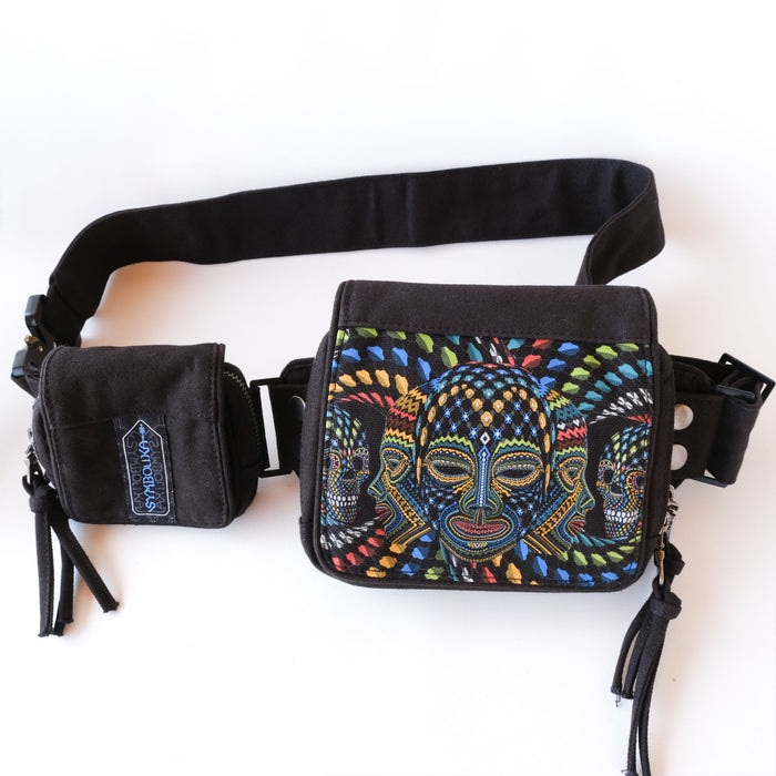 Trinfinity Belt Bag — Infinity Loop Sacred Geometry Belt Bag - Detail Close-Up by Symbolika
