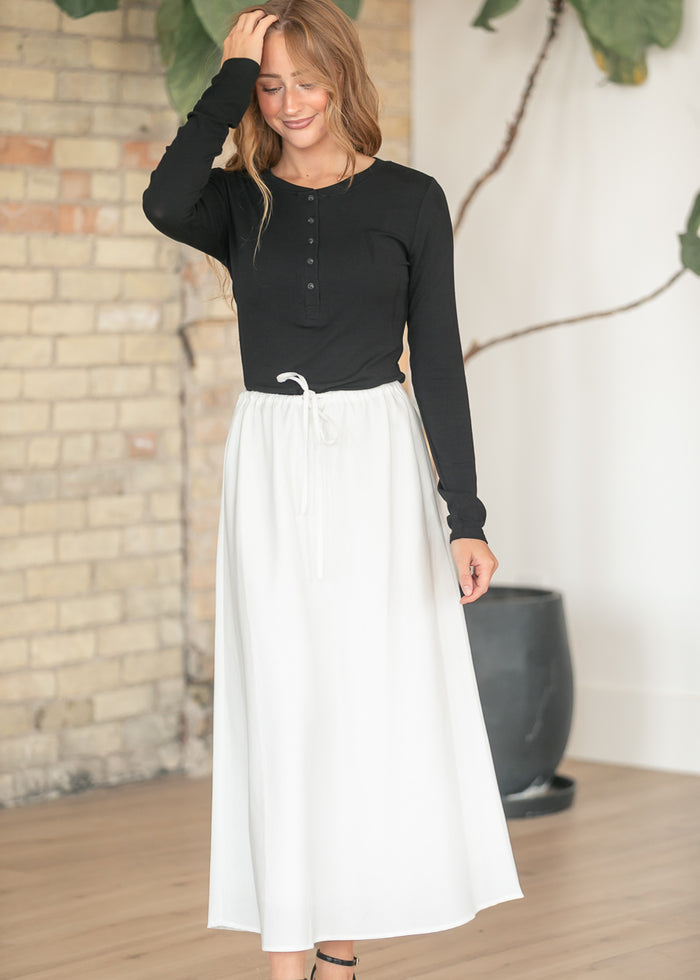 Ultra Soft Black Classic Ribbed Henley Top FF Tops