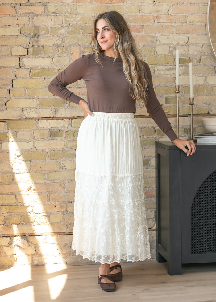 Ultra Soft Chocolate Basic Sweater Top FF Tops