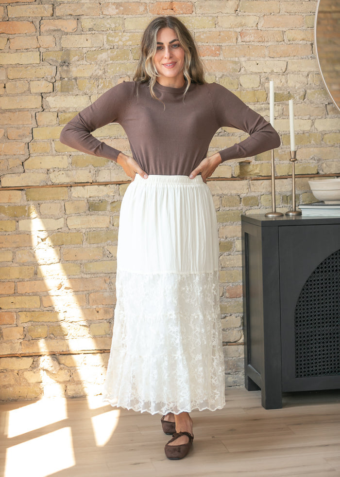 Ultra Soft Chocolate Basic Sweater Top FF Tops