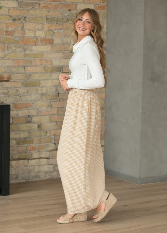 Ultra Soft Ivory Basic Long Sleeve Turtleneck FF Tops