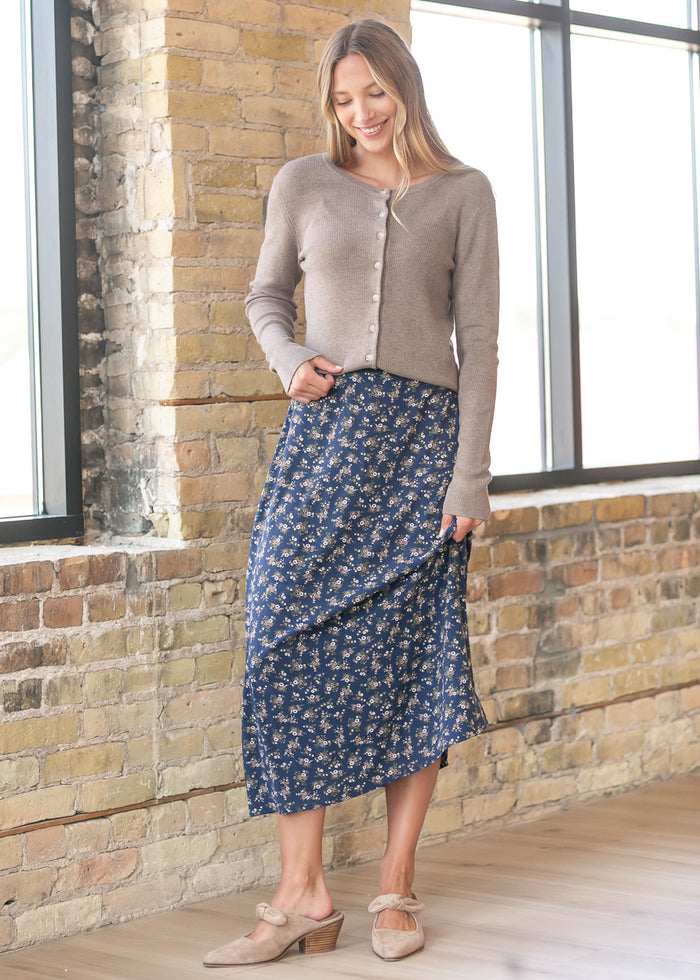 Ultra Soft Mocha Essential Ribbed Button Up Cardigan FF Tops