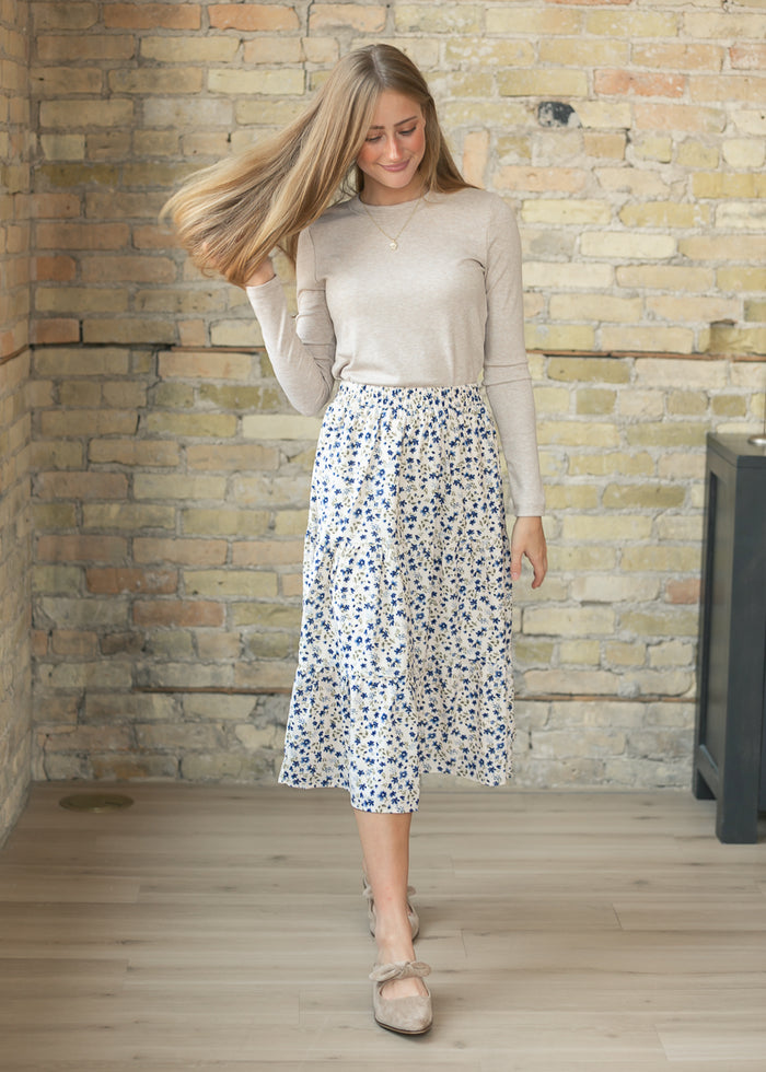 Ultra Soft Oatmeal Basic Long Sleeve Top FF Tops