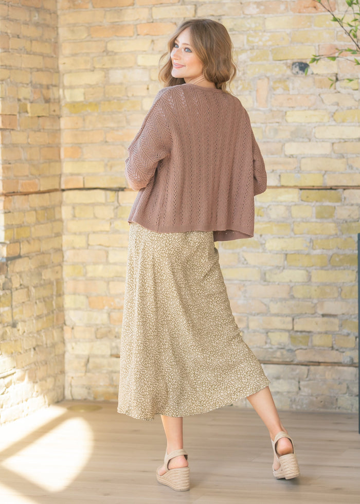 V Eyelet Crochet Cardigan FF Layering Essentials