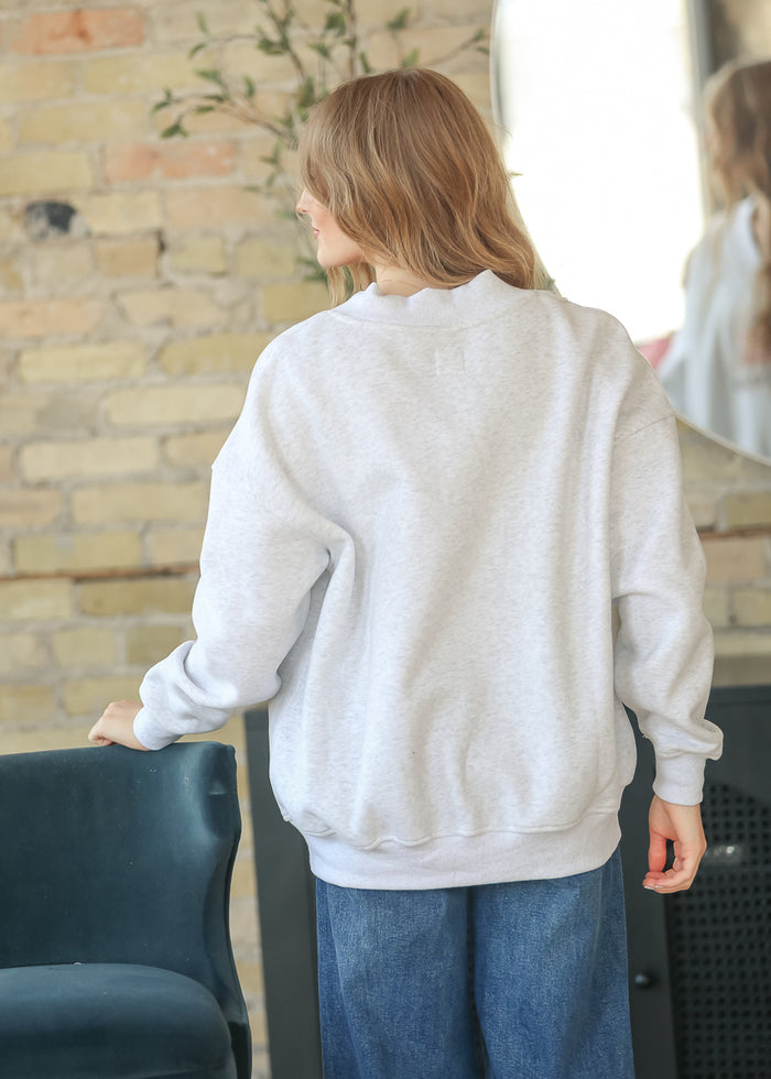 V-Neck USA Pullover Sweatshirt FF Tops