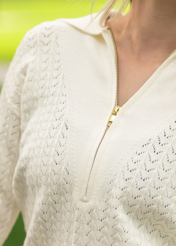 Varley® Arney Half Zip Knit Polo Top FF Tops