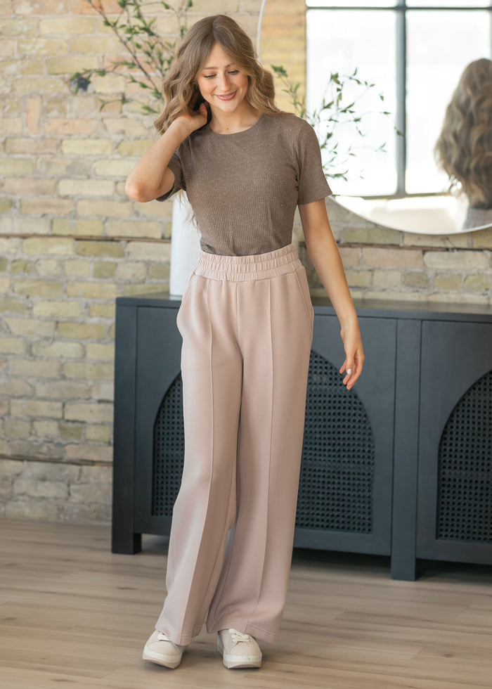 Varley® Brown Katrina Fitted Tee FF Tops