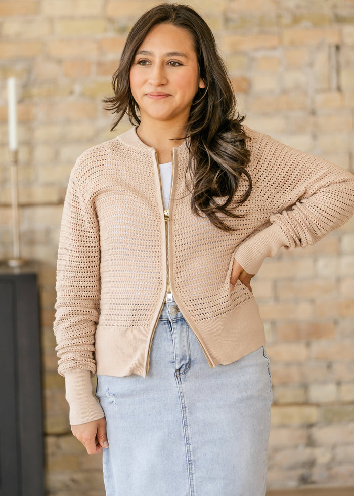 VARLEY® Lia Lightweight Knit Jacket FF Tops