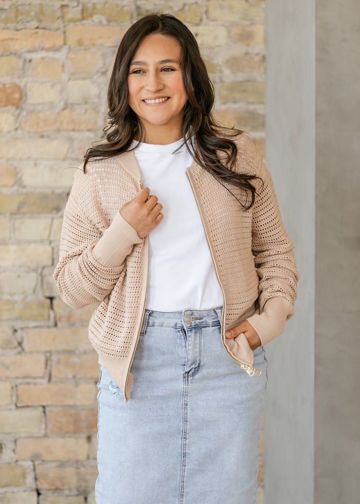 VARLEY® Lia Lightweight Knit Jacket FF Tops