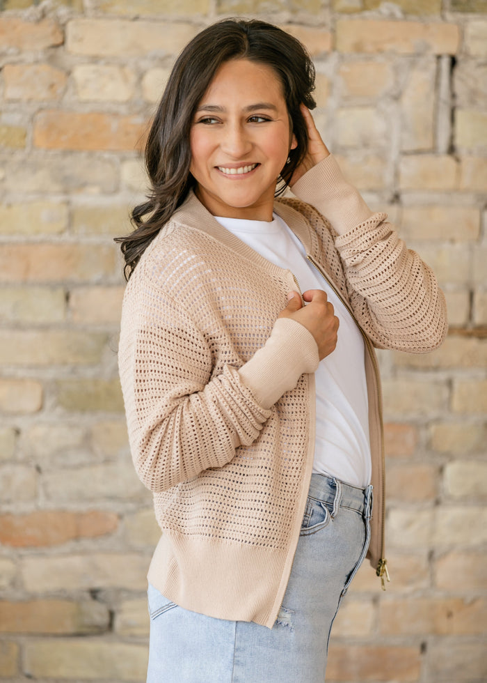 VARLEY® Lia Lightweight Knit Jacket FF Tops