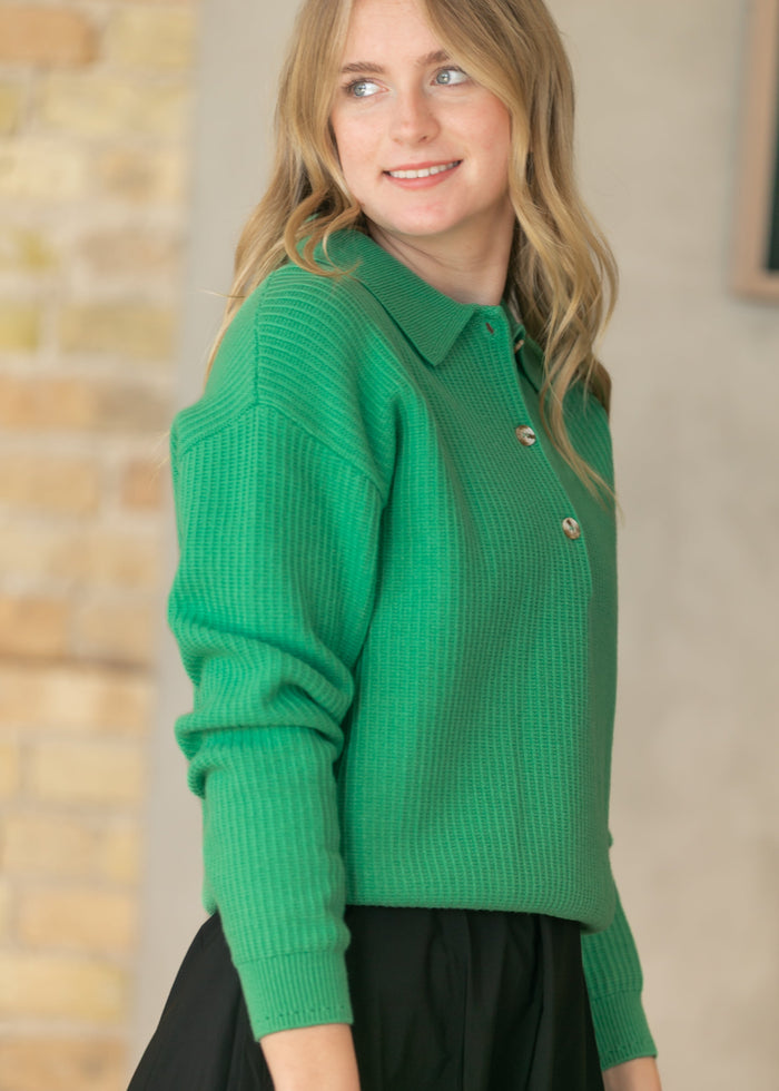 Varley® Marlie Knit Polo Sweater FF Tops