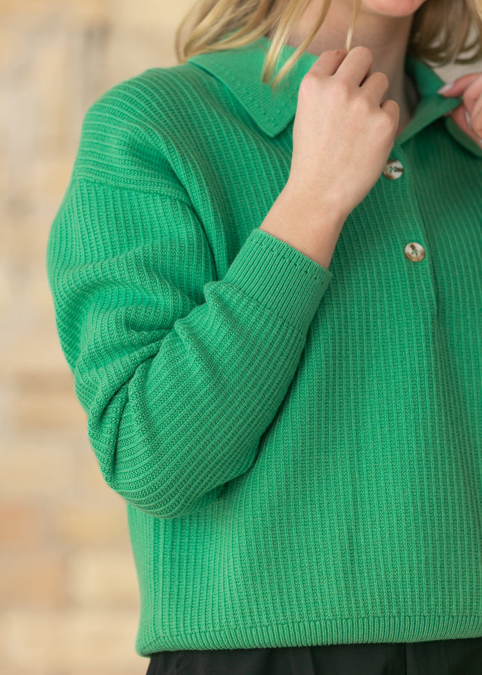Varley® Marlie Knit Polo Sweater FF Tops