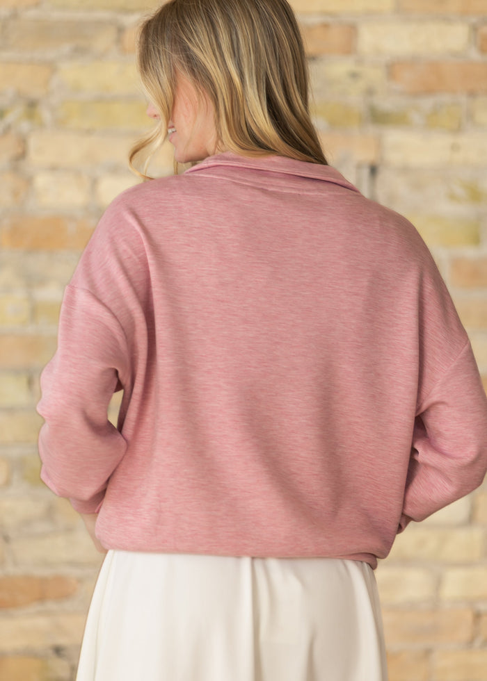 Varley® Rose Hawley Half Zip Sweatshirt FF Tops