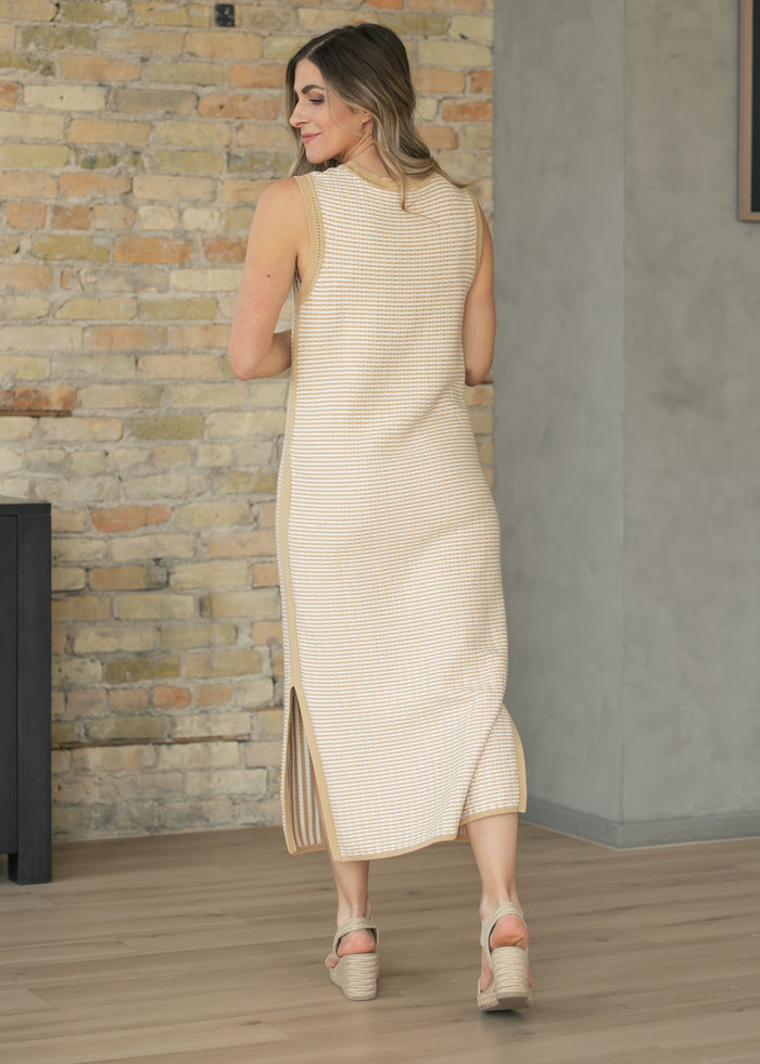Varley® Tan Aoife Knit Maxi Dress FF Dresses