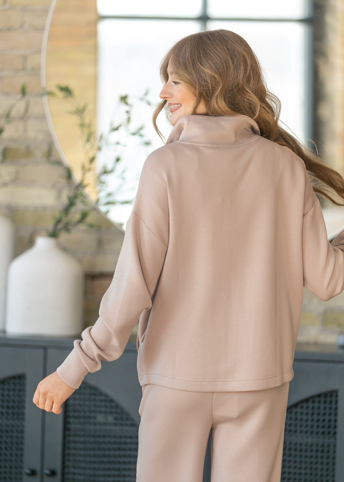 Varley® Taupe Arlene Full Zip Sweatshirt Jacket FF Layering Essentials