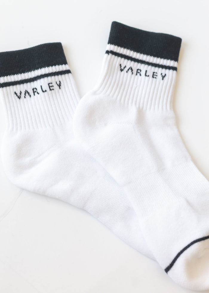 Varley® White Lenni Half Crew Sock Accessory