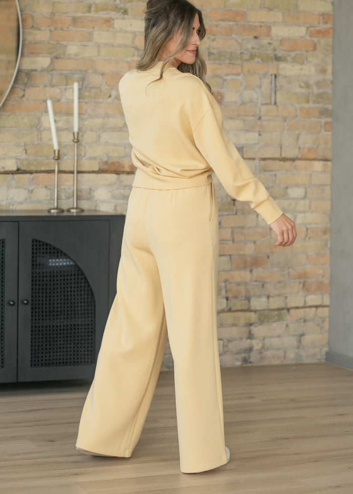 Varley® Yellow Extra Wide Leg Pant 29.5 FF Pants