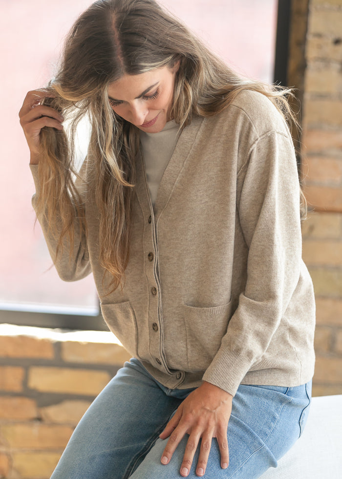 Varsity Style Button Up Cardigan FF Layering Essentials