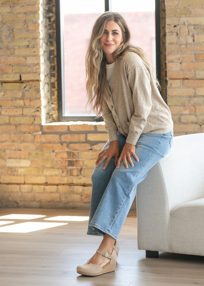 Varsity Style Button Up Cardigan FF Layering Essentials