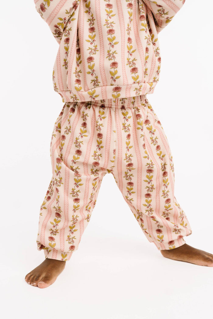 Vintage Floral Stripe Sweatsuit