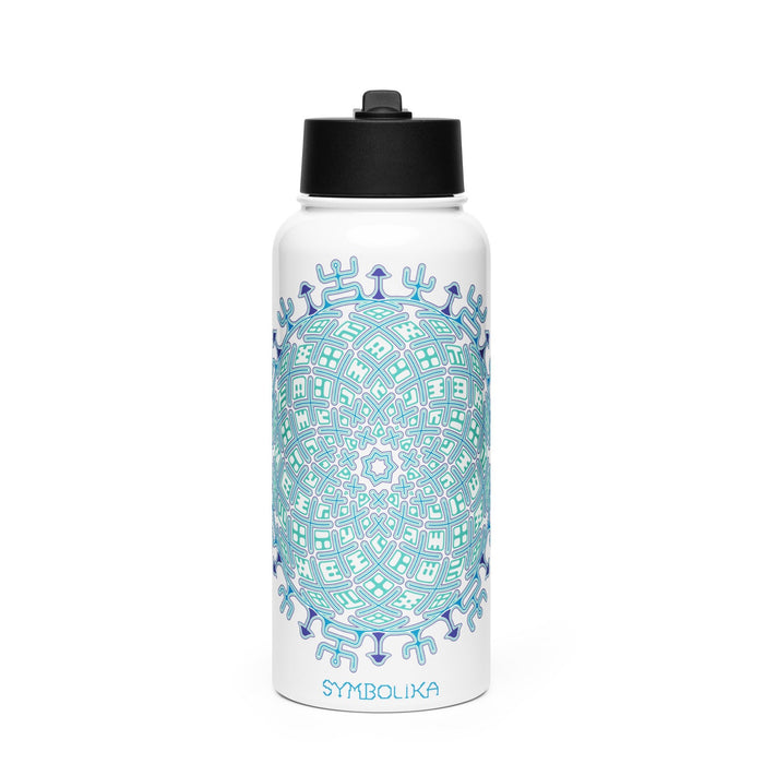 Vortex Cross Water Bottle — visionary art by Symbolika