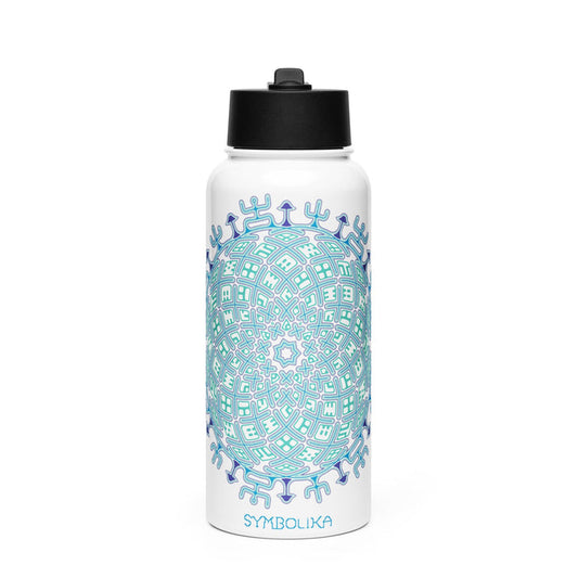 Vortex Cross Water Bottle — visionary art by Symbolika