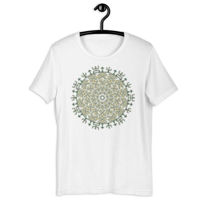 Vortex Cross Short - Sleeve Women T-Shirt - White - Made to order - symbolika