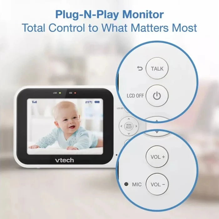 VTech VM4263 3.5" Pan & Tilt Video Monitor - ebebek