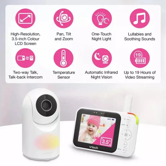 VTech VM4263 3.5" Pan & Tilt Video Monitor - ebebek