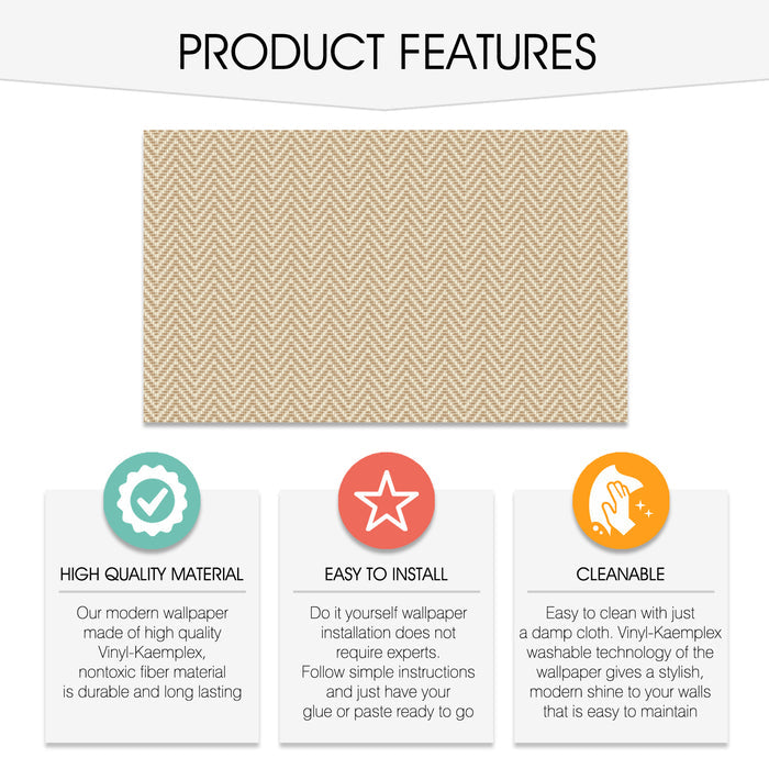 Wallpaper-Picasso Color Collection-Zigzag |  Sq.Ft. PRICE JUST: $0.89