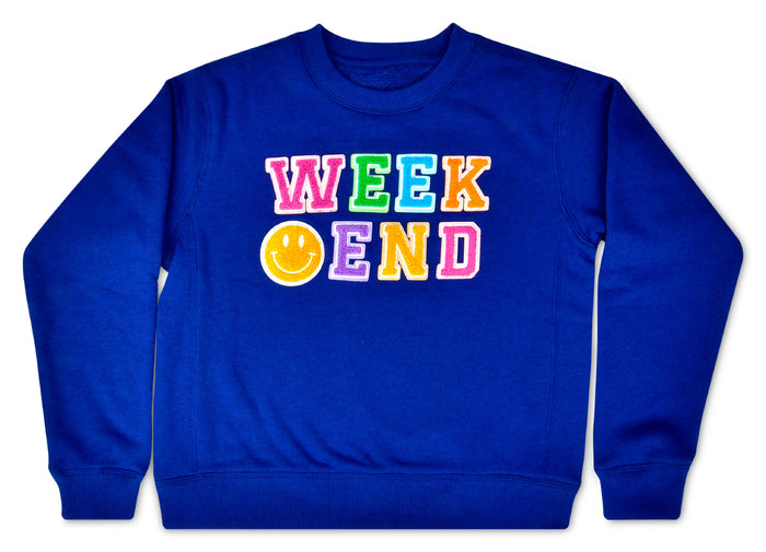 Weekend Midnight Basic Crew Neck Sweatshirt (SMALL 6-8)