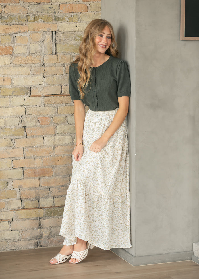 Wilder Lace Tier Floral Maxi Skirt IC Skirts