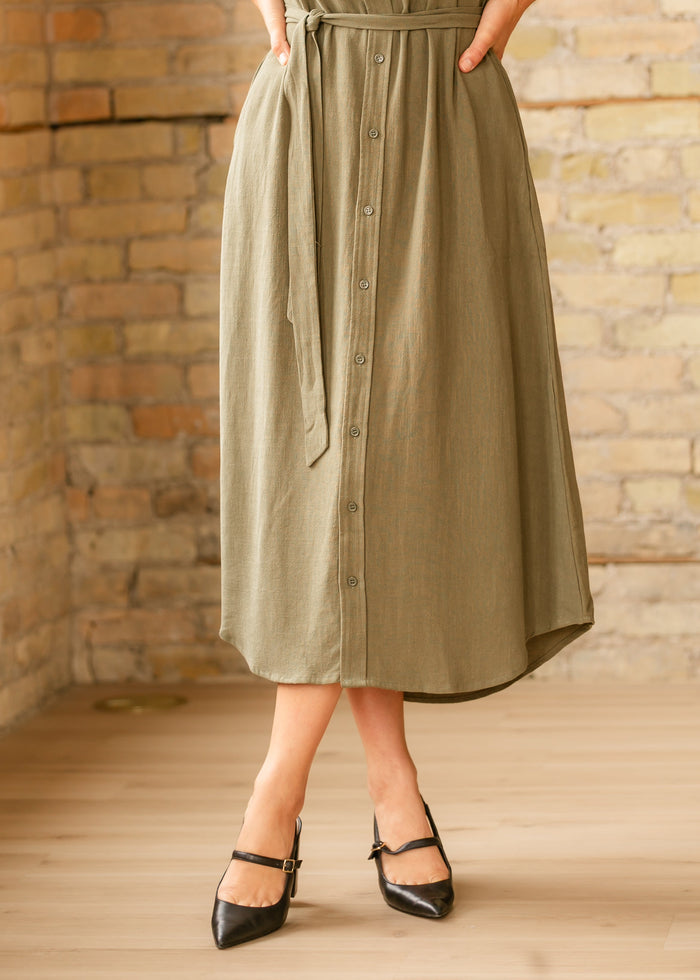 Willow Linen Midi Dress IC Dresses